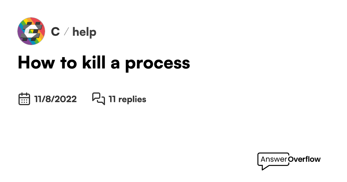 How to kill a process ? C