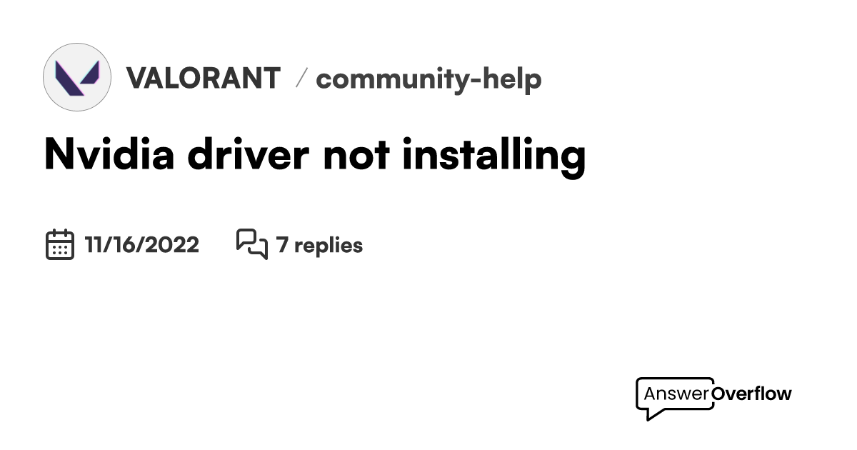 Driver discount nvidia valorant
