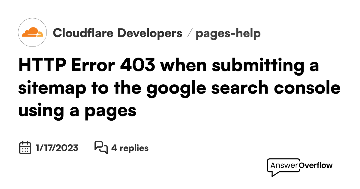 Error 403 (Forbidden)!!1 - Google Search Community