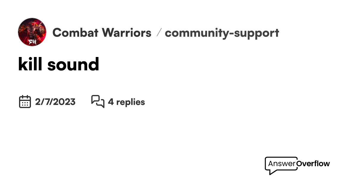 Roblox: Combat Warriors Kill Sound IDs List