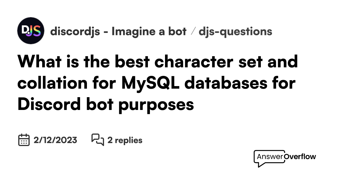 Code Your Discord Bot (MySQL) - Database 