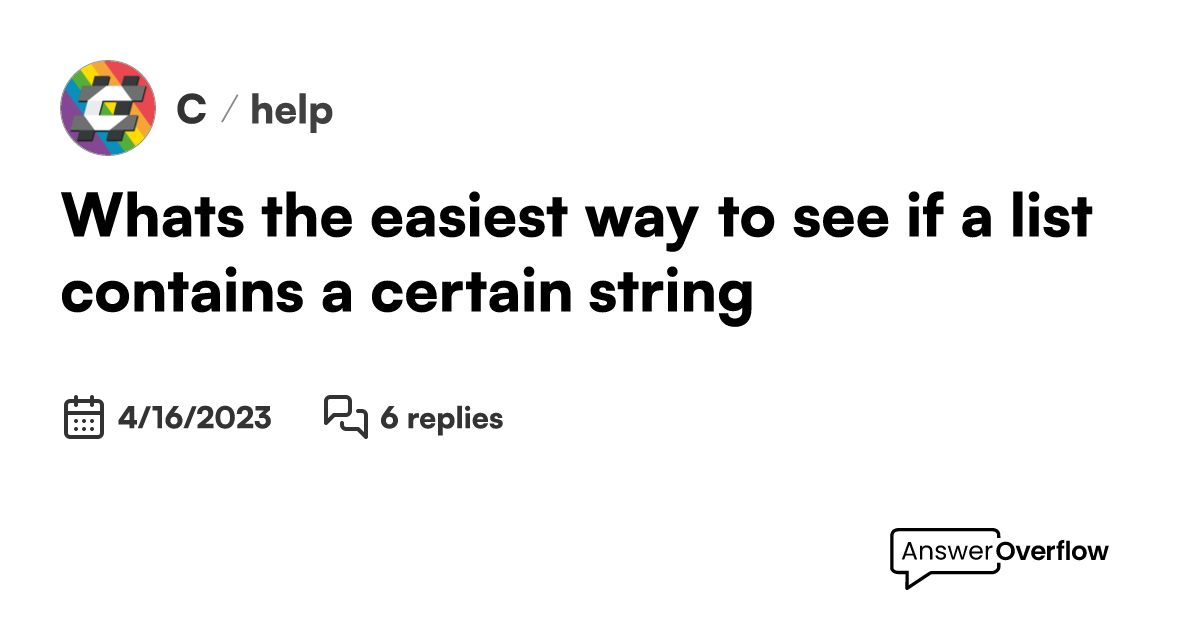 if list contains string c#