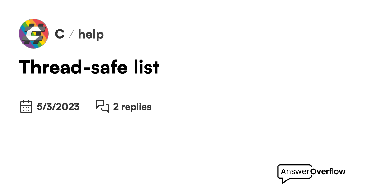 thread-safe list c#