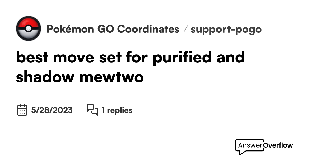 Best moveset Mewtwo