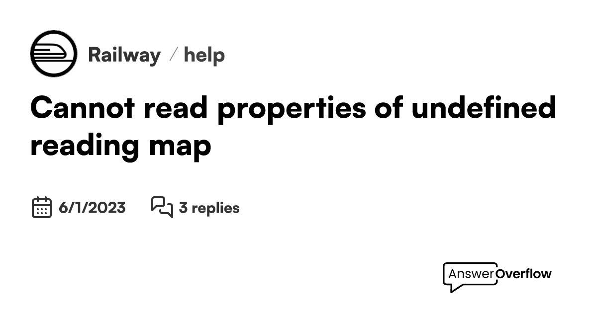 Cannot read properties of undefined (reading 'map') Railway