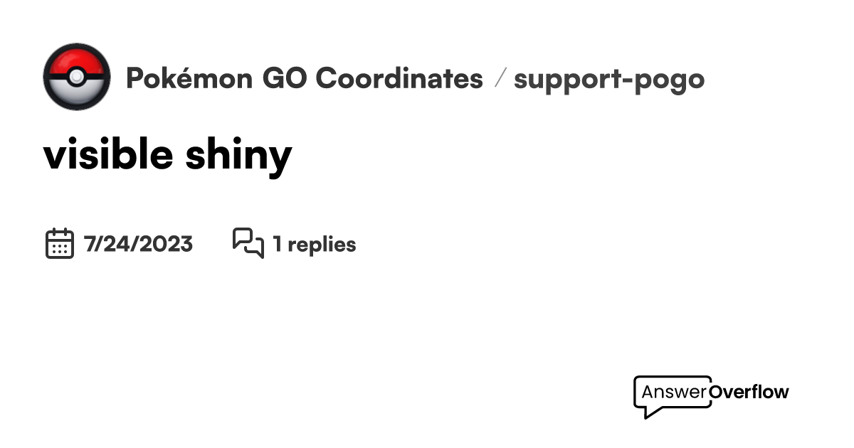 Shiny Pokemon Location, Shiny Pokemon Coordinate
