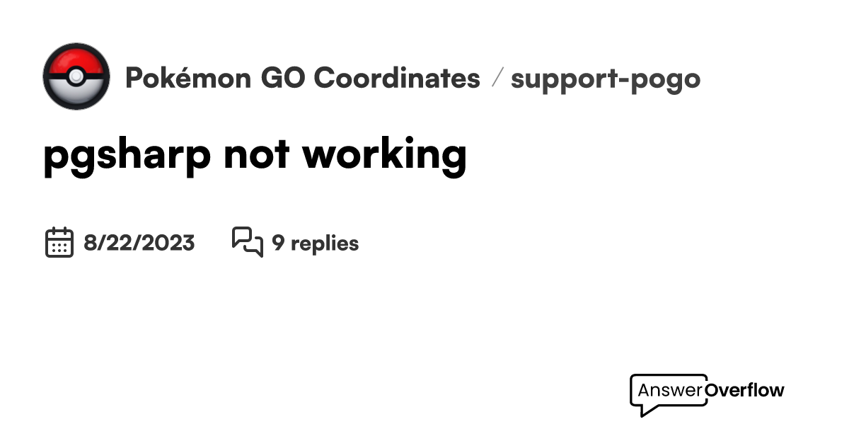 pgsharp not working Pokémon GO Coordinates
