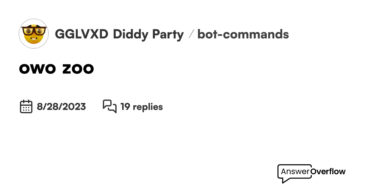 owo zoo - GGLVXD & Diddy Party