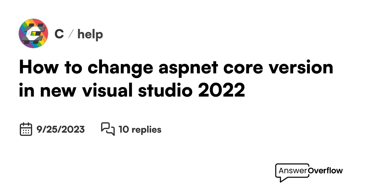 how-to-change-asp-core-version-in-new-visual-studio-2022-c