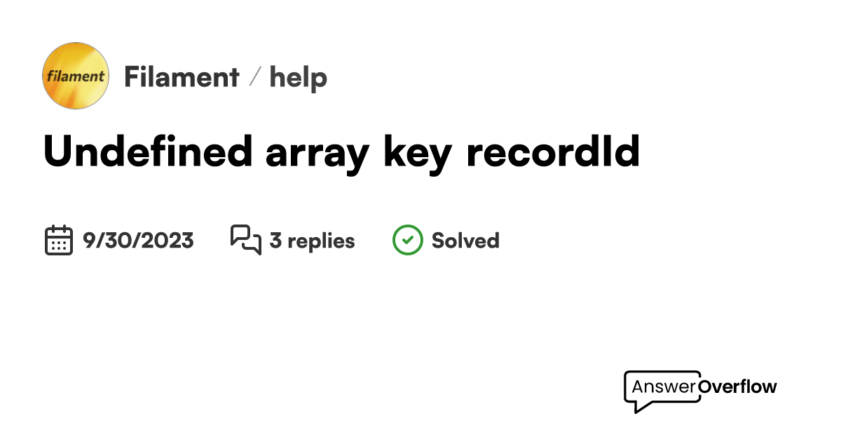 Undefined array key 