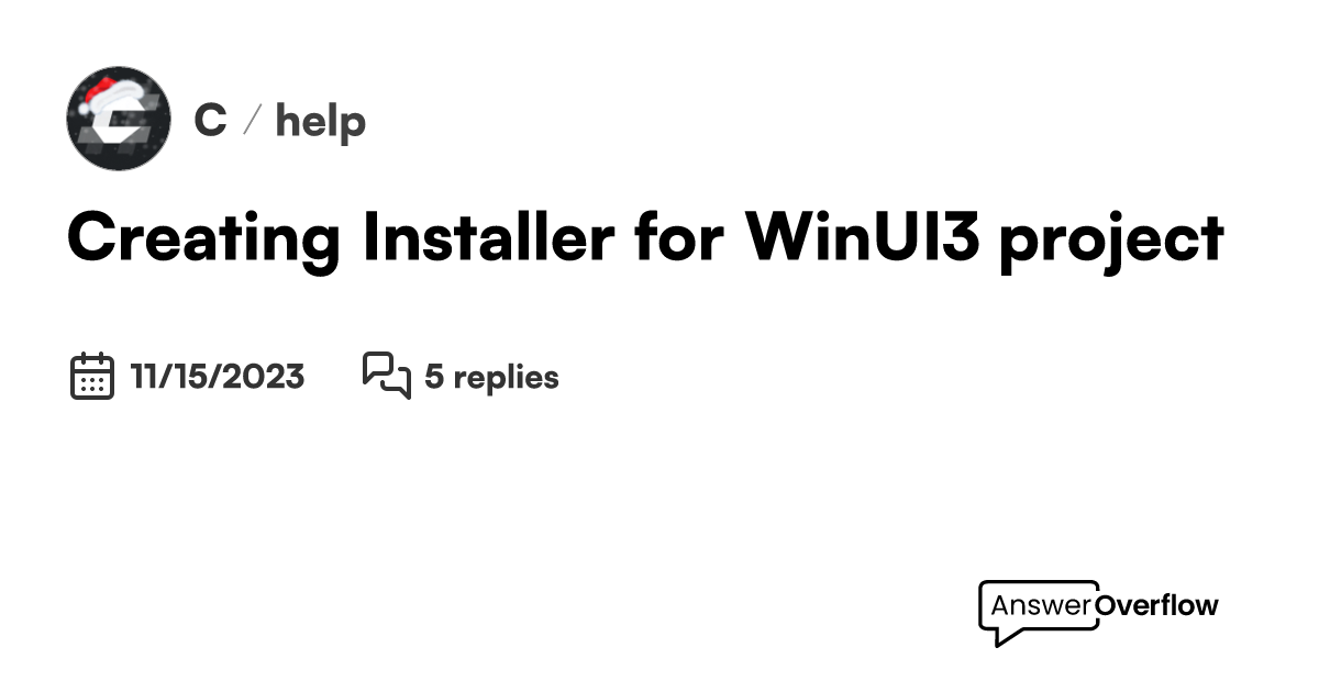 Creating Installer for WinUI3 project - C#