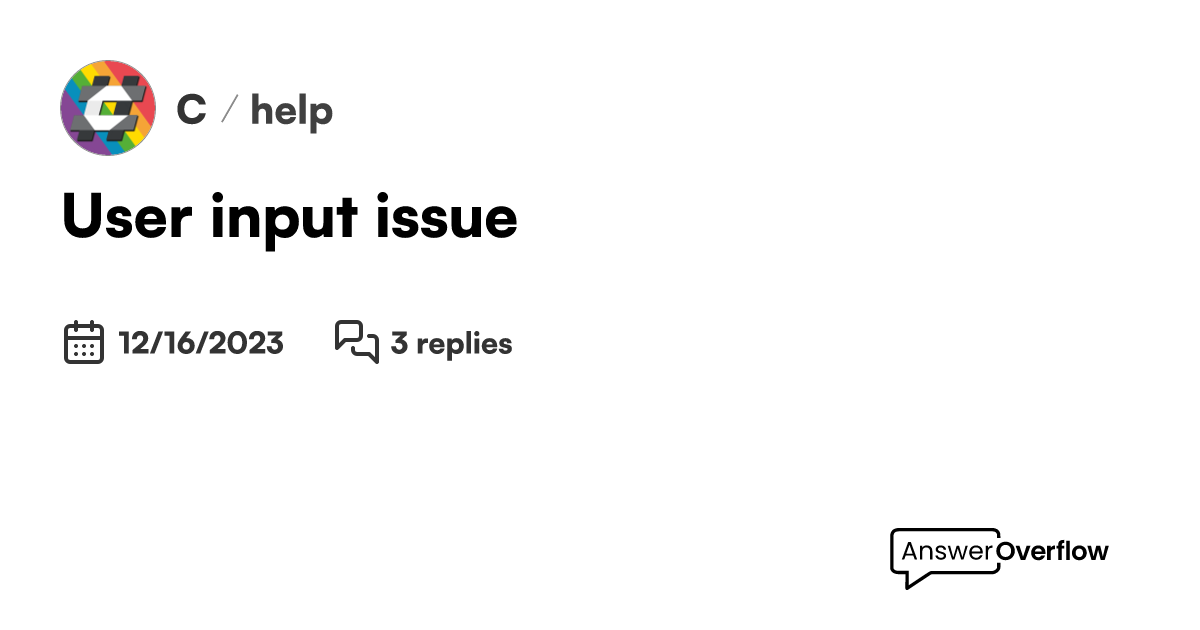 user-input-issue-c