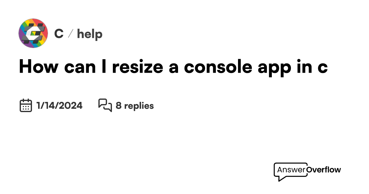 how-can-i-resize-a-console-app-in-c-c