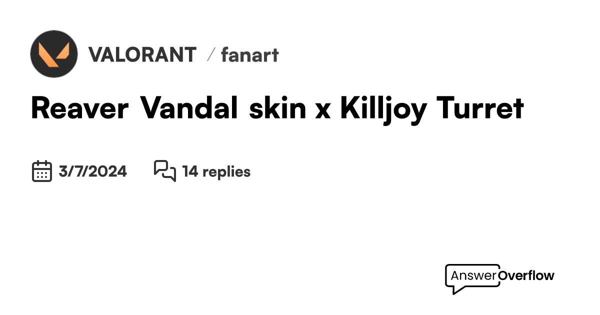 Reaver Vandal skin x Killjoy Turret - VALORANT