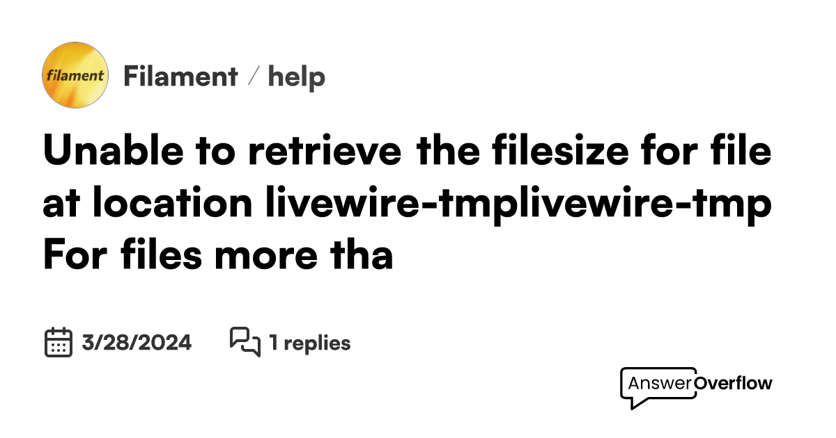 Unable to retrieve the file_size for file at location: livewire-tmp ...