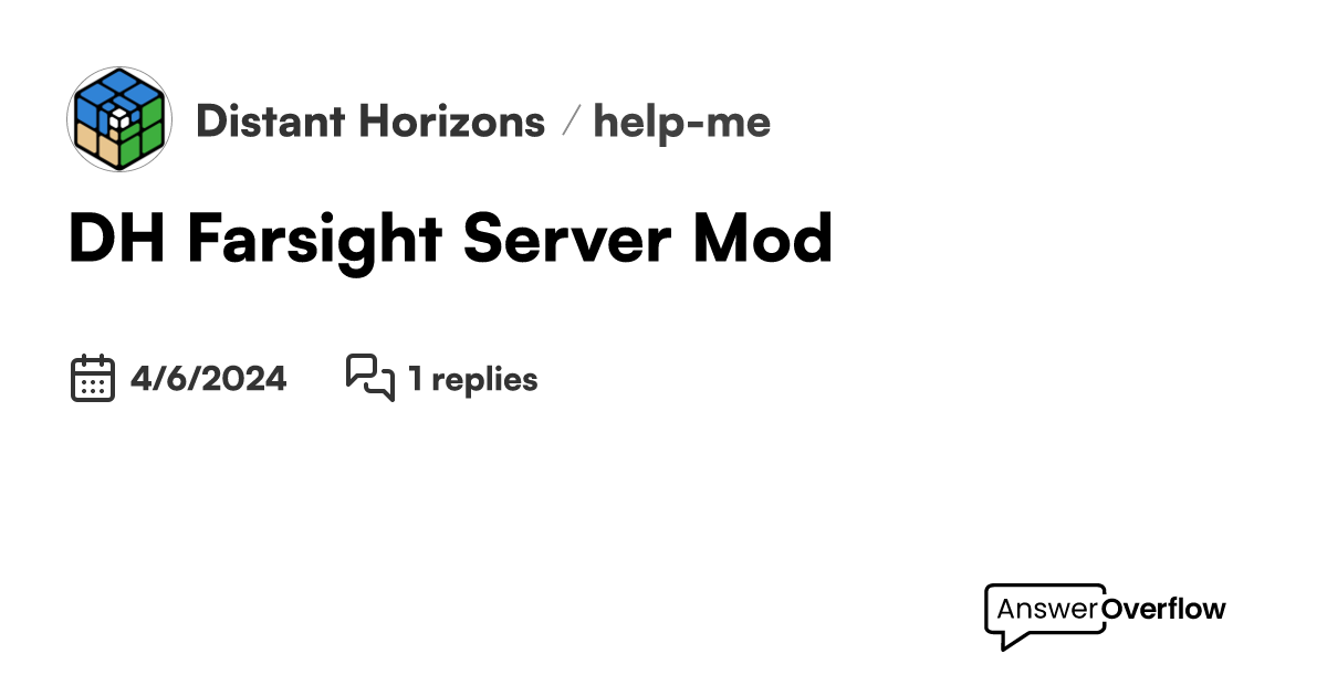 DH & Farsight Server Mod - Distant Horizons