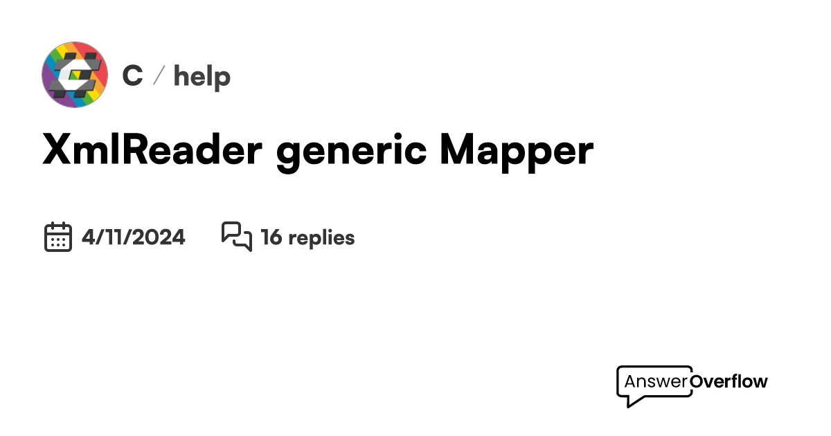 XmlReader generic Mapper - C#