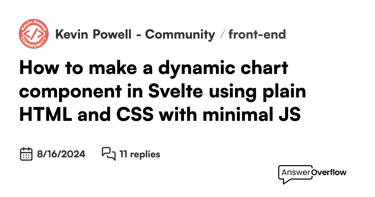 How to make a dynamic chart component in Svelte, using plain HTML and ...