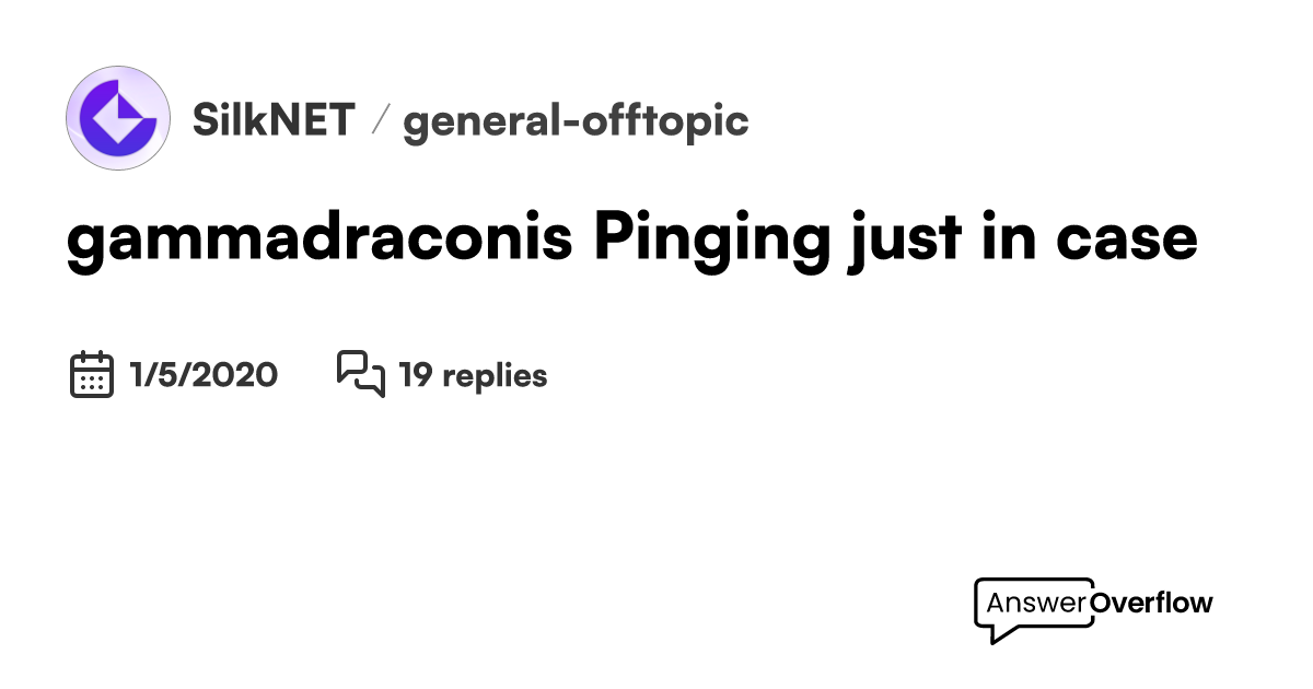 @gamma_draconis Pinging just in case - Silk.NET