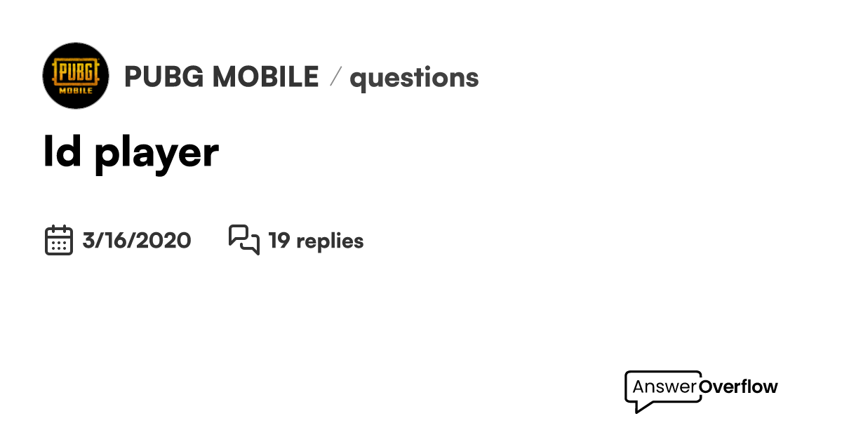 Id player👍 - PUBG MOBILE