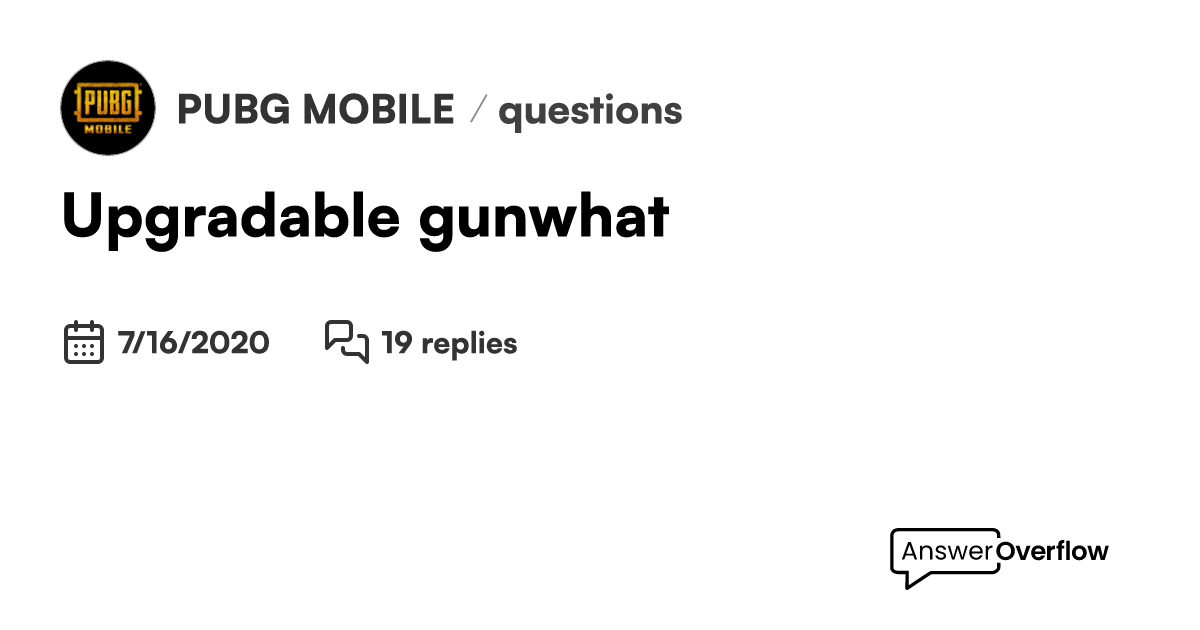 Upgradable gun..what? - PUBG MOBILE